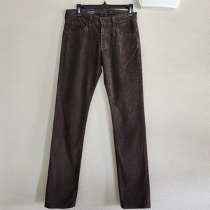 Ag Adriano Goldschmied Mens Matchbox Slim Straight Corduroy Pants Size 29 New
